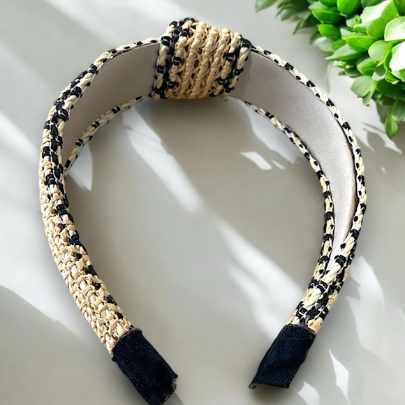 Natural Raffia Knotted Headband - Picture 10 of 16